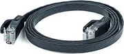 PNI Flat Network Cable S/STP CAT7 U7030B, 2 x RJ45, 4 Pairs of Wires, 32AWG, Copper, 10 Gbps, 600 MHz, 3m, Black