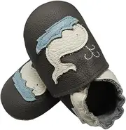 [Mejale] Baby Leather Shoes Toddler Toddler Soft Sole Moccasins Shoes Boys Girls Pre-Walker