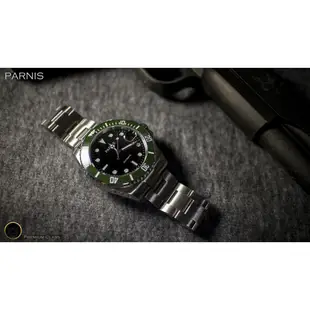 原裝進口正品 PARNIS柏尼時 綠水鬼 SUBMARINER 機械錶潛水錶 手錶腕錶