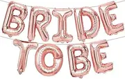 Rose Gold Bride To Be Foil Balloons 16 Inch, Bride Balloons for Bridal Shower Decorations, Bachelorette Party Decorations