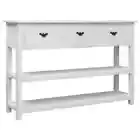 Sideboard Antique White 115x30x76 cm Wood vidaXL