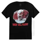 PENNYWISE THE CLOWN T-SHIRT SMALL They All Float Stephen King IT 1990 Tim Curry