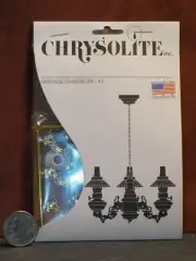 Dollhouse Miniature Chrysolite Heritage Chandelier Lamp Kit 1:12 inch scale C100