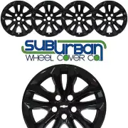 2016-2018 Chevrolet Malibu LT / Hybrid 17" Gloss Black Wheel Skins 7571-GB SET/4