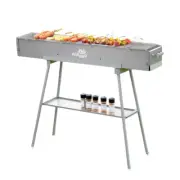 WillBBQ Charcoal BBQ Portable Hibachi Grill for Skewer and Kebabs 100(L)x18(W)cm