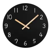 Plumeet 12'' Wooden Wall Clock Frameless Clocks with Silent Quartz Movement -...