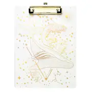 Transparent Laser Bronzing Document File Folder A4 Board Clip Student Stationery Starry Sky Board Folder Writing Hard Board