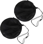 CORHAD 2pcs Oxford Cloth Mesh Drawstring Bag for Basketball: Portable Sports Pouch with Quick Access - Single Ball Storage Bag for Outdoor and School Training