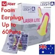 EAR PLUGS Disposable Foam Howard Leight Laser Lite 32dB Sleep SnoreUpto 60PAIRS.