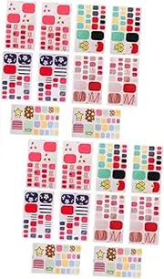 minkissy 2sets Toenail Sticker Set for Women 10 Assorted Nail Art Decor Toe Nail Stickers Portable 10pcs*2