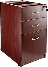 Lorell LLR69603 69000 Series Free Standing Fixed Pedestals, Mahogany