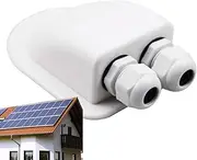 Solar Double Entry Box - Waterproof Solar Cable Junction Box - Multi-Function Cable Connector Engineered Wire Routing Solutions for Sheds, Yachts, Machine Room