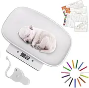 Puppy Scales 15KG Pet Scale - Digital Weighing Scale for Puppies, Babies, Small Animals -Tape Measure、Card、Collar,Unit Conversion (g/ml/oz/lb.oz)-Newborn Cats,Dogs,Hamsters,Kittens