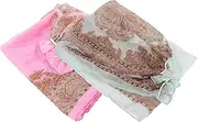 [Minkissy] Summer Sun Shield: 2 Pack of Lightweight Chiffon Shawl Sleeves Long Sleeve Cape for Women Sun Blocking Suitable for Outdoor Riding Ac Flower 160cm
