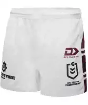Manly Sea Eagles NRL Mens White Home Shorts Sizes S-7XL BNWT