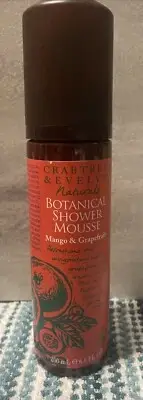 Crabtree & Evelyn Naturals Botanical Shower Mousse Mango, Cucumber, Lemongrass