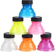 6 Pcs Colorful Soda Can Lids, Reusable Spill Proof Lids, Snap Bottle Caps for Easy Open Cans