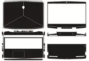 Carbon Vinyl Laptop Sticker Decal Skin Cover for 2018-2019 Alienware M15 R1 15.6