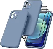 Leonids Silicone Case for iPhone 12 Mini 5.4-Inch, Anti-Scratch & Full Protective Phone Bumper Cover for iPhone 12 Mini Smartwatch (Lavender Grey)