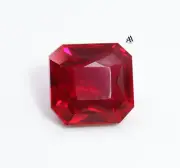 Certified Natural Blood Ruby Mozambique Red 25.50 Ct Square Cut Loose Gemstone