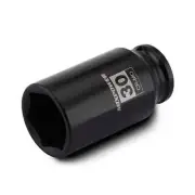 MIXPOWER 1/2 Drive Deep Impact Socket, CR-MO, 30Mm, METRIC, 6 Point, Axle Nut I