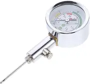 Barometer Inflator Basketball Air Pressure Gauge Electric Portable Compressor Soccer Pressure Gauge Football Pressure Gauge Car Pump Gauges Kit Stainless Steel Silver