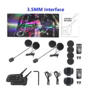 V6 PRO Motorcycle Helmet Bluetooth Intercom Headset 800M Interphone Communicator