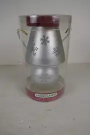New Yankee Candle Sparkling Cinnamon Silver Snowflake Tea Light Holder +3 Lights