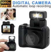 HD 1080P Mini Camera Portable Pocket Cam w/ LCD Screen Flash Light Battery Dock