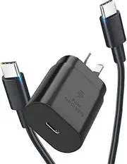 25W Super Fast Type C Charger Kit,HMNXG PD 25W Fast Charger and 1.5m USB C to USB C Fast Charging Cable for Samsung Galaxy S22/ S21/S21+/S21 Ultra/S20/S20+/S20 Ultra