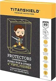 TitanShield 0.5mm Pop Protectors Sleeve Case Compatible with Funko - 4" Inch Pop! Vinyl Figures (20 Pack)