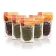 Non-GMO Organic Whole Dried Bean 300g (3) Green Mung Bean & (2) Adzuki Bean