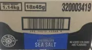 BULK BOX POTATO CHIPS RED ROCK DELI AUSTRALIAN SEA SALT CRISPS 18x 45g BAGS NEW