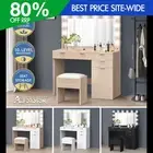 ALFORDSON Dressing Table Stool Set Makeup Mirror Vanity Desk 12 LED Bulbs