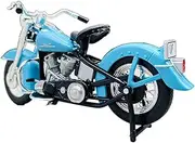 For Harley-Davidson Motorcycle 1:18 1953 74FL Hydra Glide Blue Cam Car Model Alloy Motorcycle Model Toy Car Series