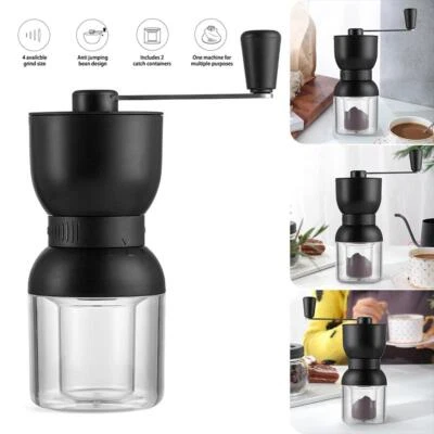 Stainless Steel Portable Mill Mini Manual Coffee Grinder Hand Crank Coffeeware