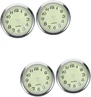 Gatuida 2sets Car Clock Automotive Clock Auto Mini Clock Clocks Cars Clock for Car Dash Auto Dashboard Clock Car Dash Clock Mini Vehicle Clock Truck Clock Retro Clock Silver Glass 2pcs*2