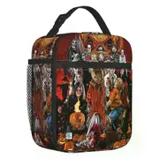 c1009 Horror Halloween Film Thermal Insulated Lunch Bag Trick R Treat Sam Portable Lunch Tote for School Office Multifunction Food Box k1009