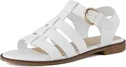 [CUSHIONAIRE] London Women’s Strappy Fisherman Sandal – Vegan Leather Gladiator Style with Adjustable Ankle Strap + Memory Foam