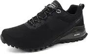[LEWEN] Trail Running Shoes Men Wide Running Shoes for Men Cross Country Shoes Men Big and Tall Men Hiking Shoes K988 BK 48 Black