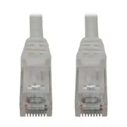 Tripp Lite Cat6a 10G Snagless Molded UTP Ethernet Cable [RJ45 M/M], PoE, White,