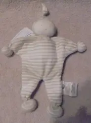 Under the Nile Stuffed Plush 8" Baby Buddy Rag Doll Lovey Soft Organic Grey