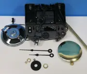 RHYTHM Chiming Battery Clock Movement W/ PENDULUM 10 Melody Bell Chime SPADE