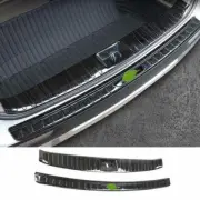 For Kia Carnival 2022-2024 Black Inner+Outer Rear Bumper Protector Sill Cover 2P