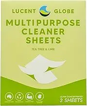 Lucent Globe Multipurpose Spray Refill Sheets – Just Add Water for a Natural, Zero-Waste Clean – Eco-Friendly Cleaning Solution for Kitchens, Bathrooms & More – 3 Dissolvable Sheets Makes 500ml ea.