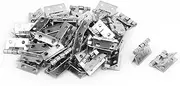 Aexit Wooden (Abrasives) Case Box Spring Loaded pipe tube Hinges Silver Tone (19ry552qf725) 26mmx31mm 50pcs