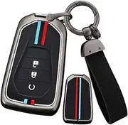ontto Alloy Car key fob cover Fit for Isuzu New MU-X X Series DMAX D-Max X-Terrain Pickup Truck 2020 2021 2022 Smart Key case Key Shell Key Holder bag keychain keyring Accessories