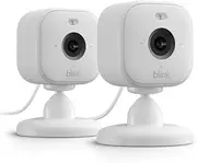 [Blink] Mini 2 — Plug-in smart home security camera, motion detection, HD night view in colour, built-in spotlight, two-way audio, Works with Alexa — 2 Cameras (White)