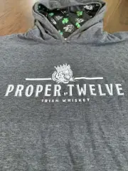 Proper No Twelve Irish Whiskey (Conor mcgregor) Hoodie ☘️ New! Sz XL
