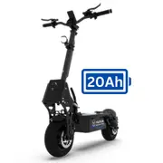 VOLTRIUM Rogue Dual Motor Adult Electric Scooter Black/Cyan 20Ah Battery